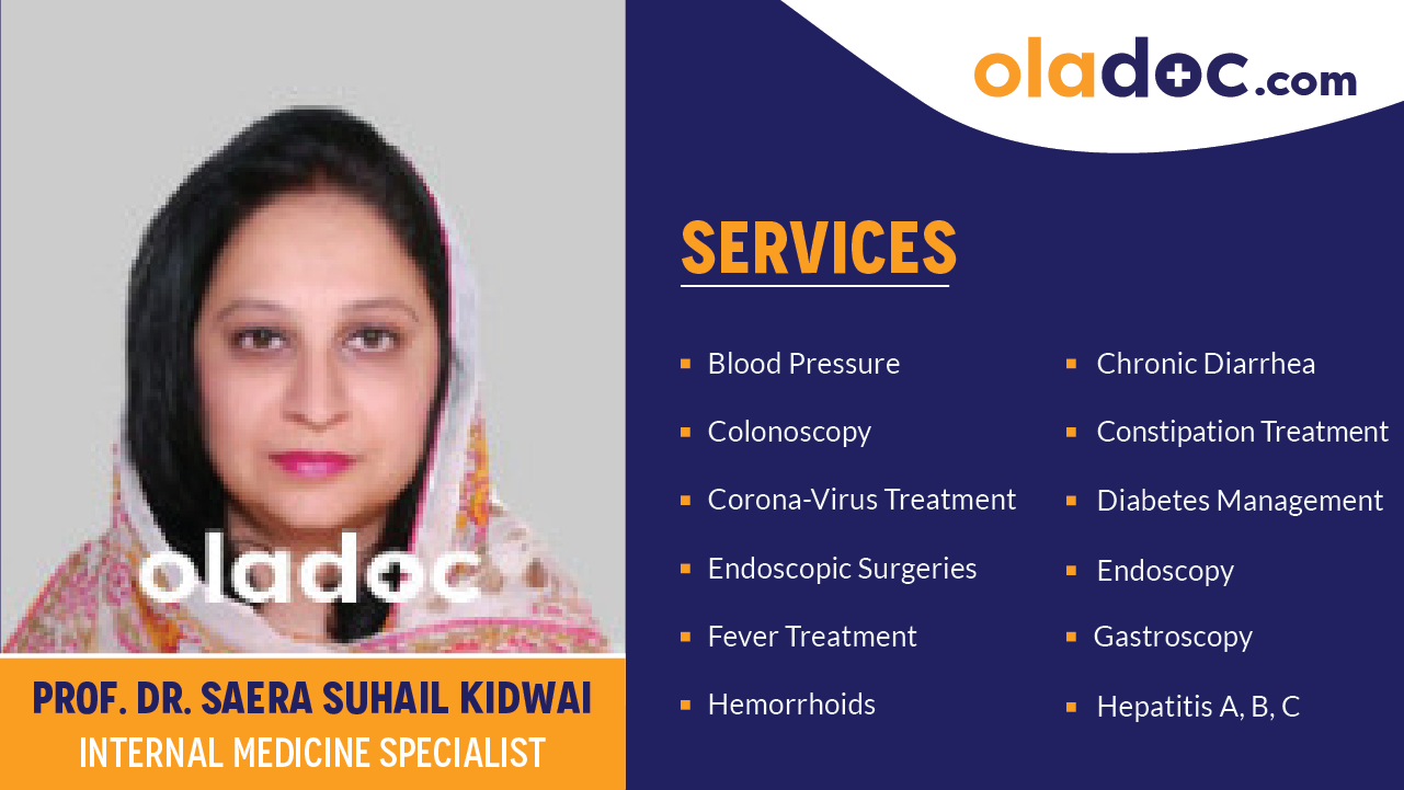Services provided by Dr.Saera Suhail Kidwai